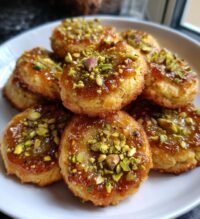 honey pistachio ricotta thumbprint cookies