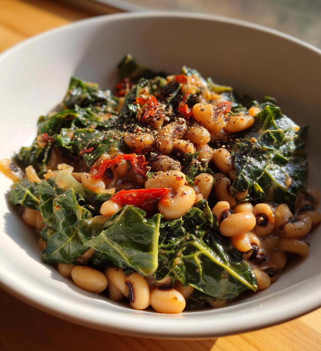 hottie black-eyed peas and greens