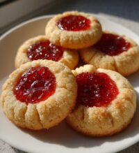 jam filled thumbprint cookies