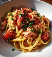 linguine with lobster
