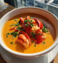 lobster bisque meal