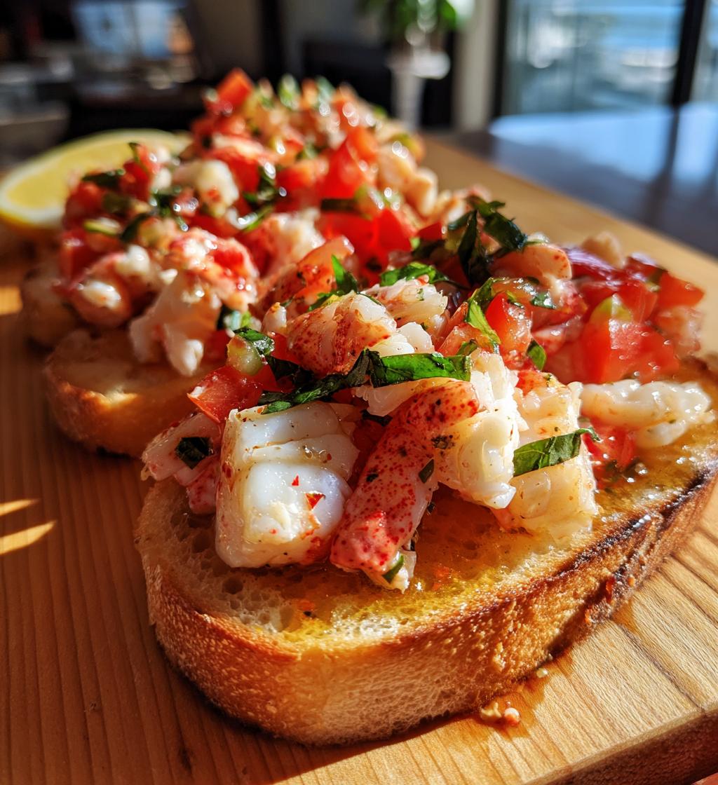 lobster bruschetta