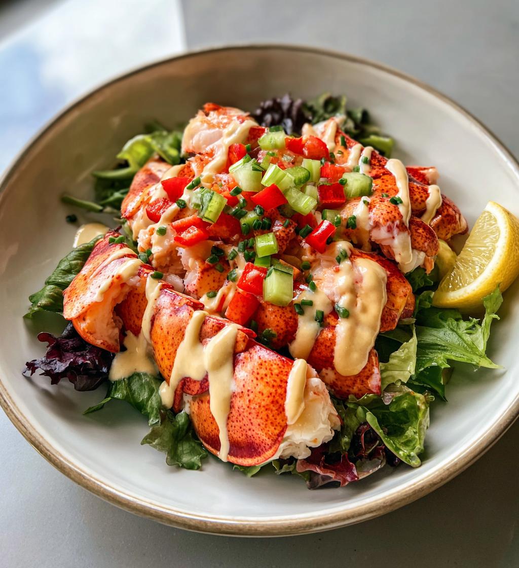 lobster salad plating