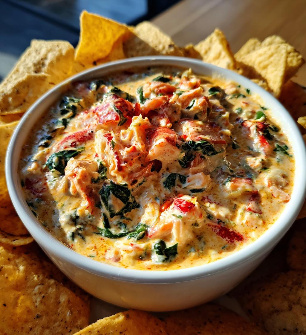 lobster spinach queso