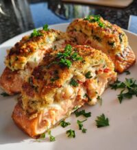 lobster stuffed salmon