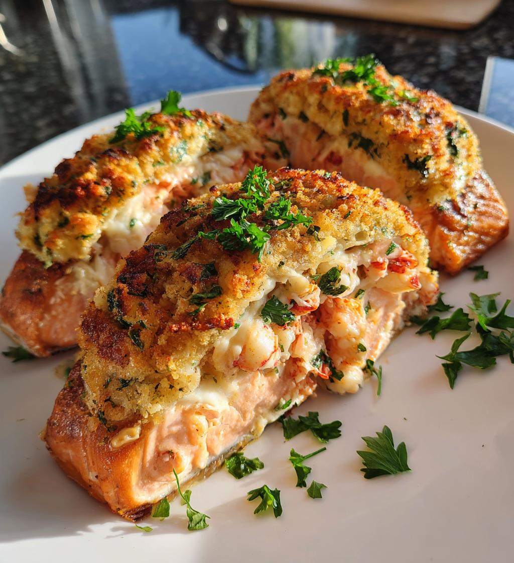 lobster stuffed salmon
