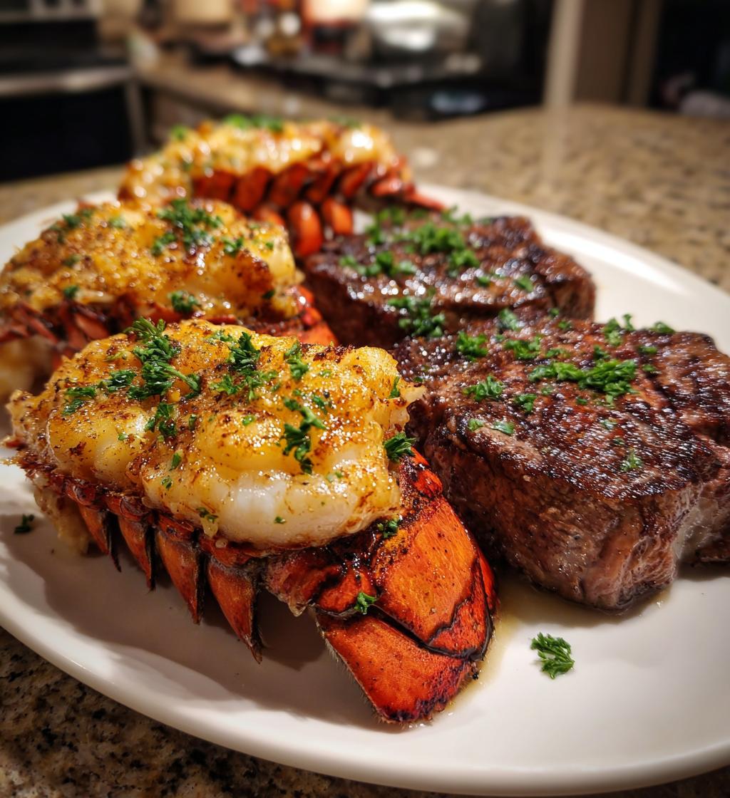 lobster tail and steak dinners