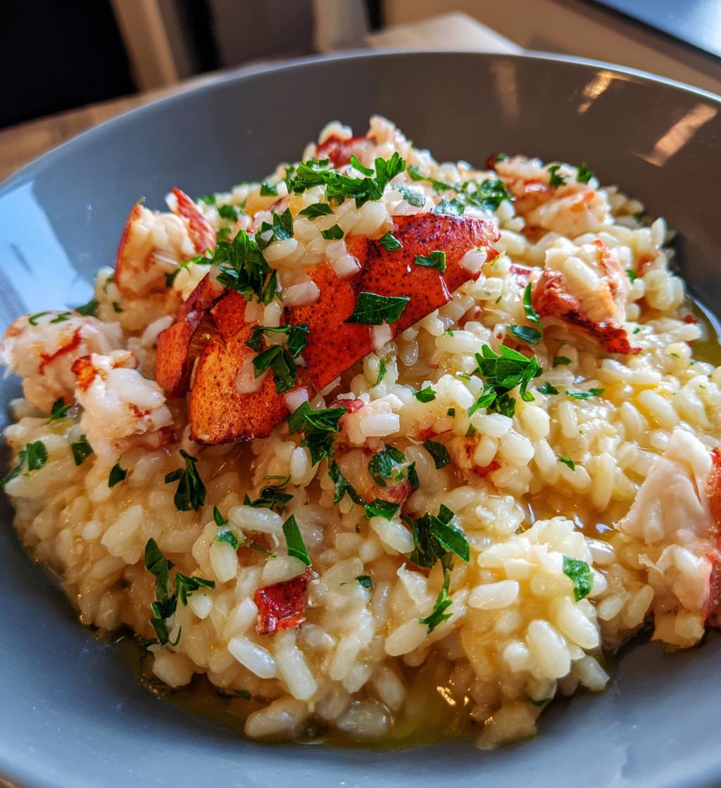 lobster tail risotto