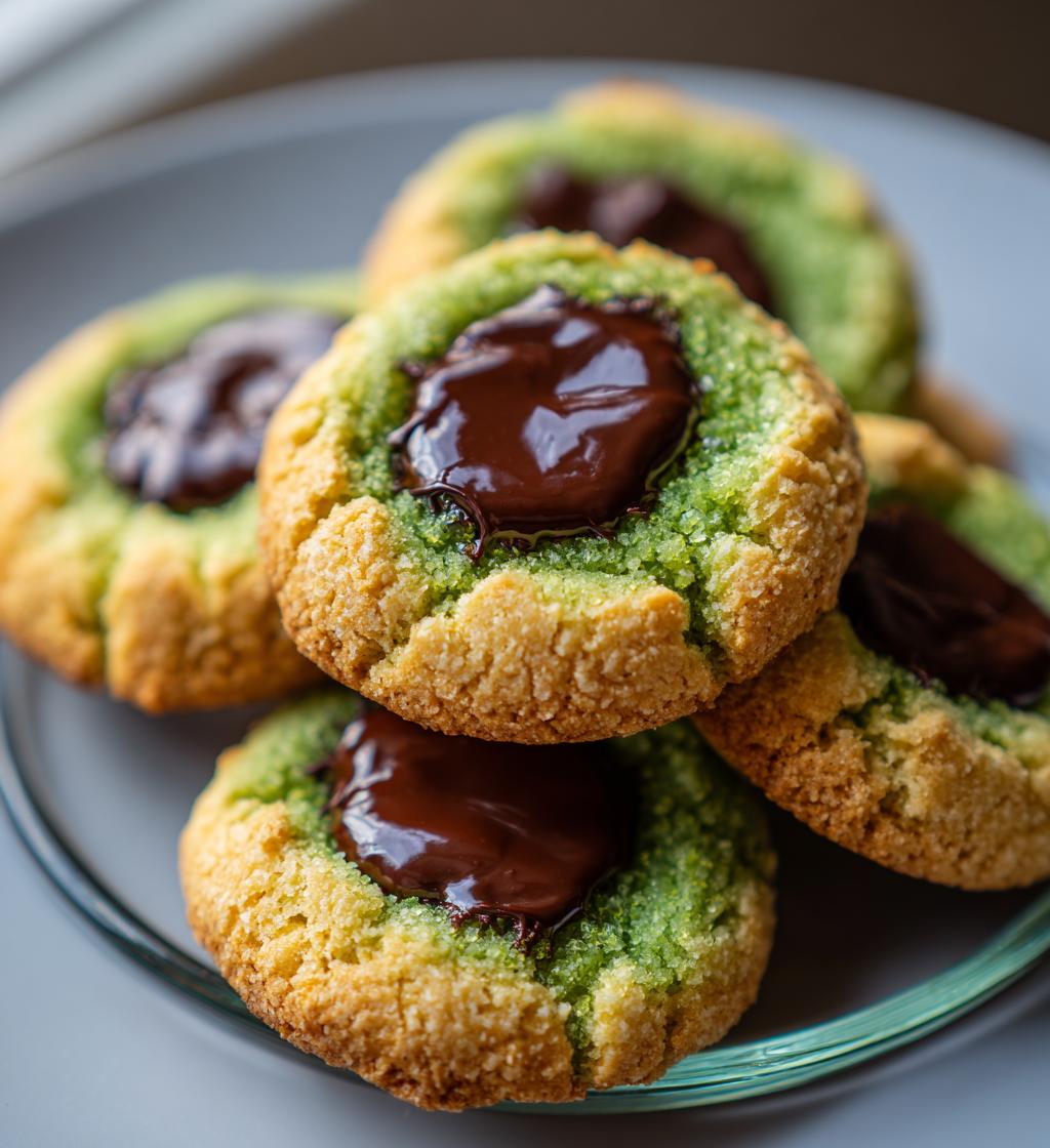 mint thumbprint cookies