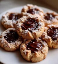 mushroom thumbprint cookies