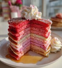 ombre valentine pancakes