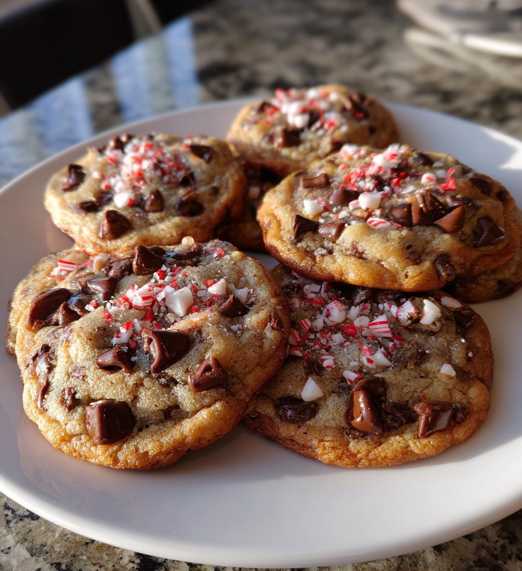 peppermint chocolate chip cookies