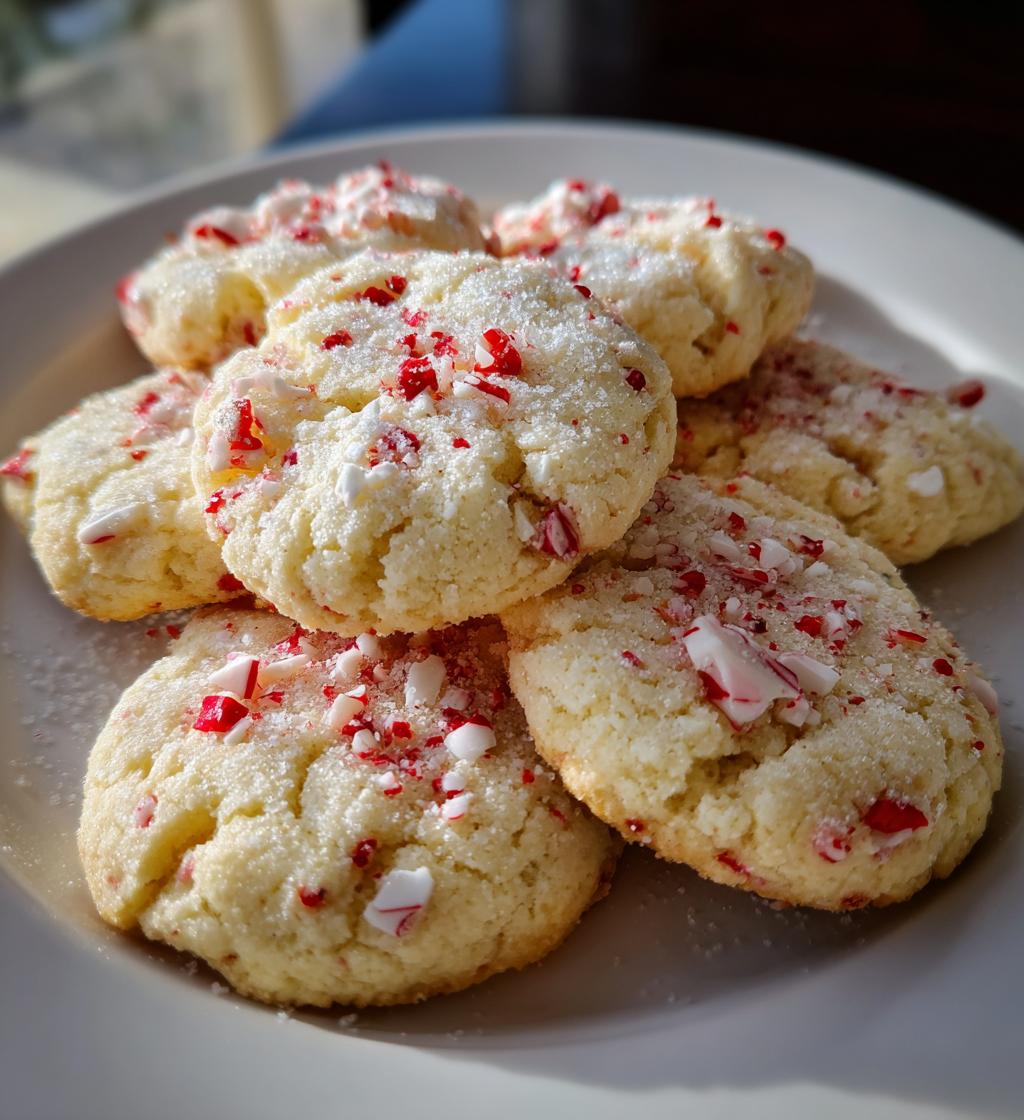 peppermint shortbread cookies