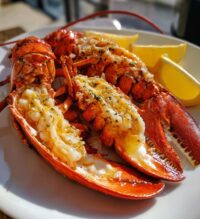 poached lobster