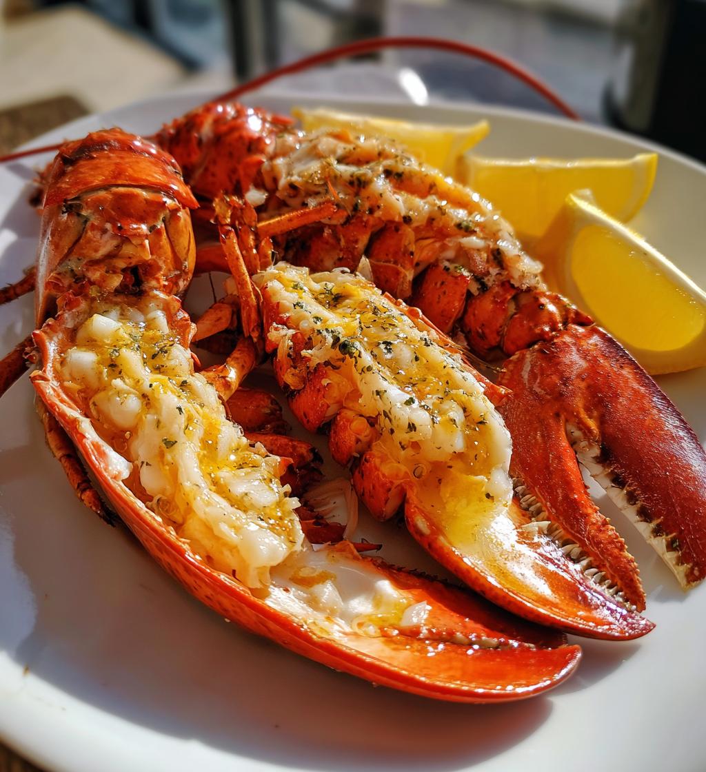 poached lobster