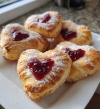 puff pastry valentine dessert