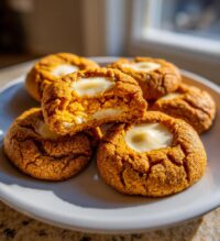 pumpkin cheesecake thumbprint cookies