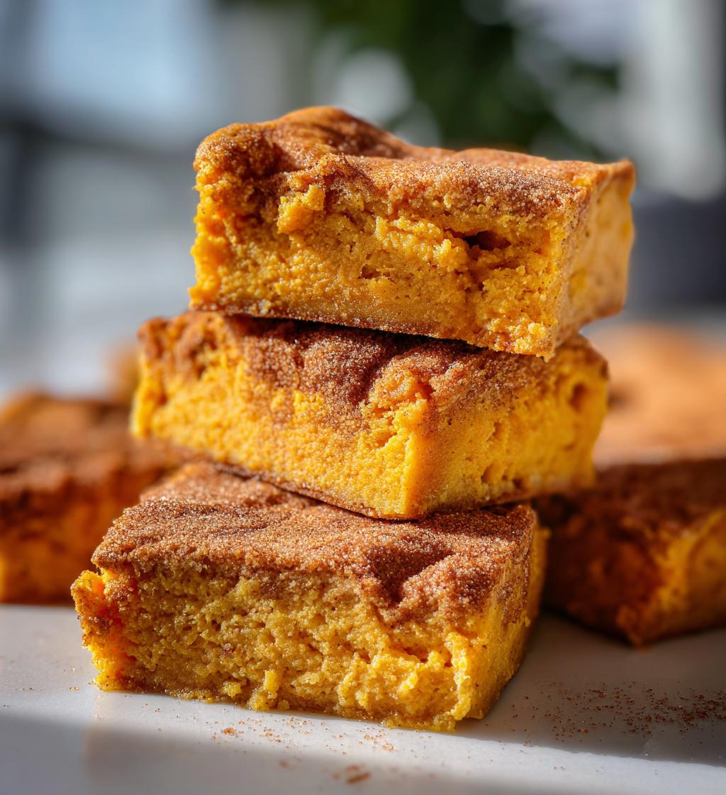 pumpkin snickerdoodle blondies