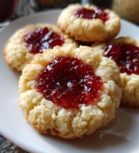 raspberry almond thumbprint