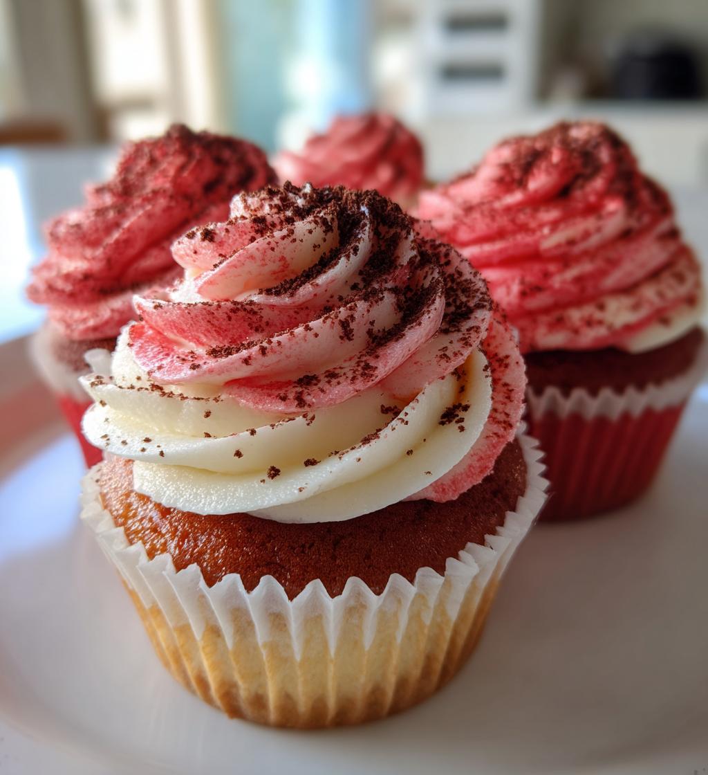 red and white valentine cupcakes