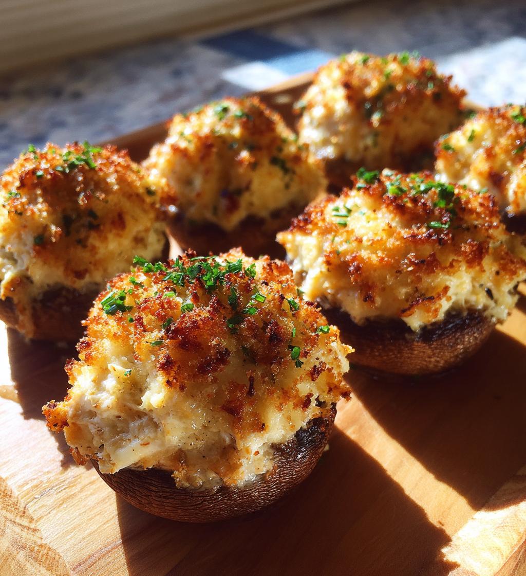 red lobster crab stuffed mushrooms