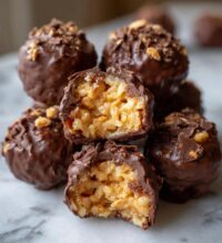 rice krispie buckeyes peanut butter balls