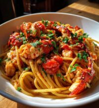spicy lobster pasta
