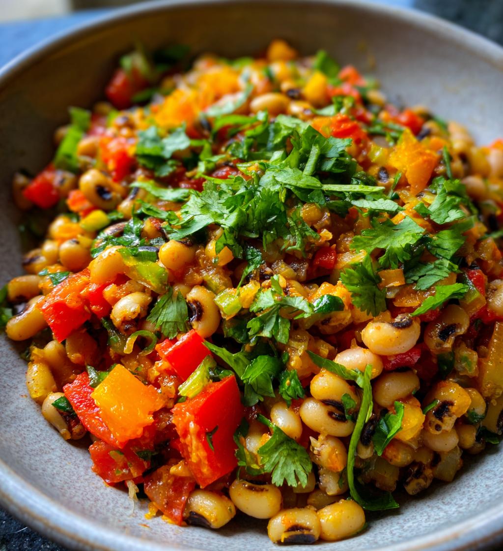 spicy vegetarian black-eyed peas recipe