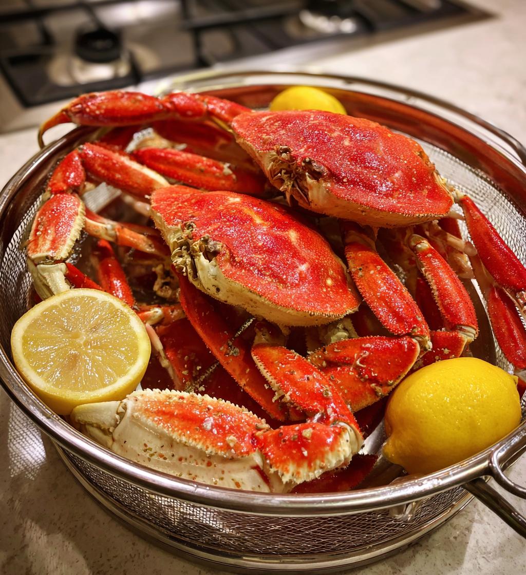 steam crab legs in pot