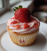strawberry valentine cupcakes