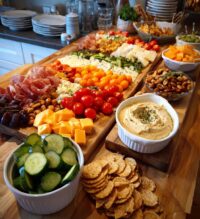 super bowl grazing table