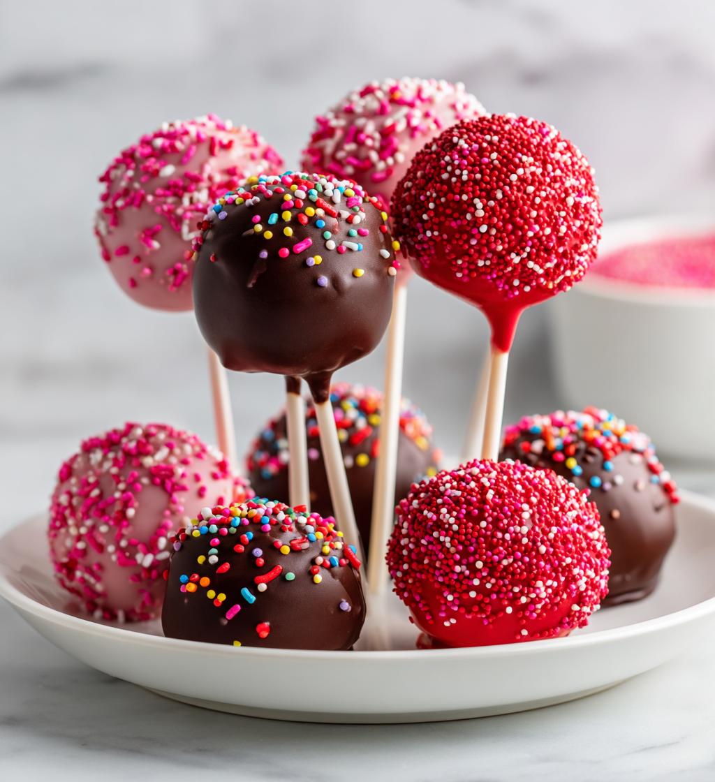 valentine cake pops