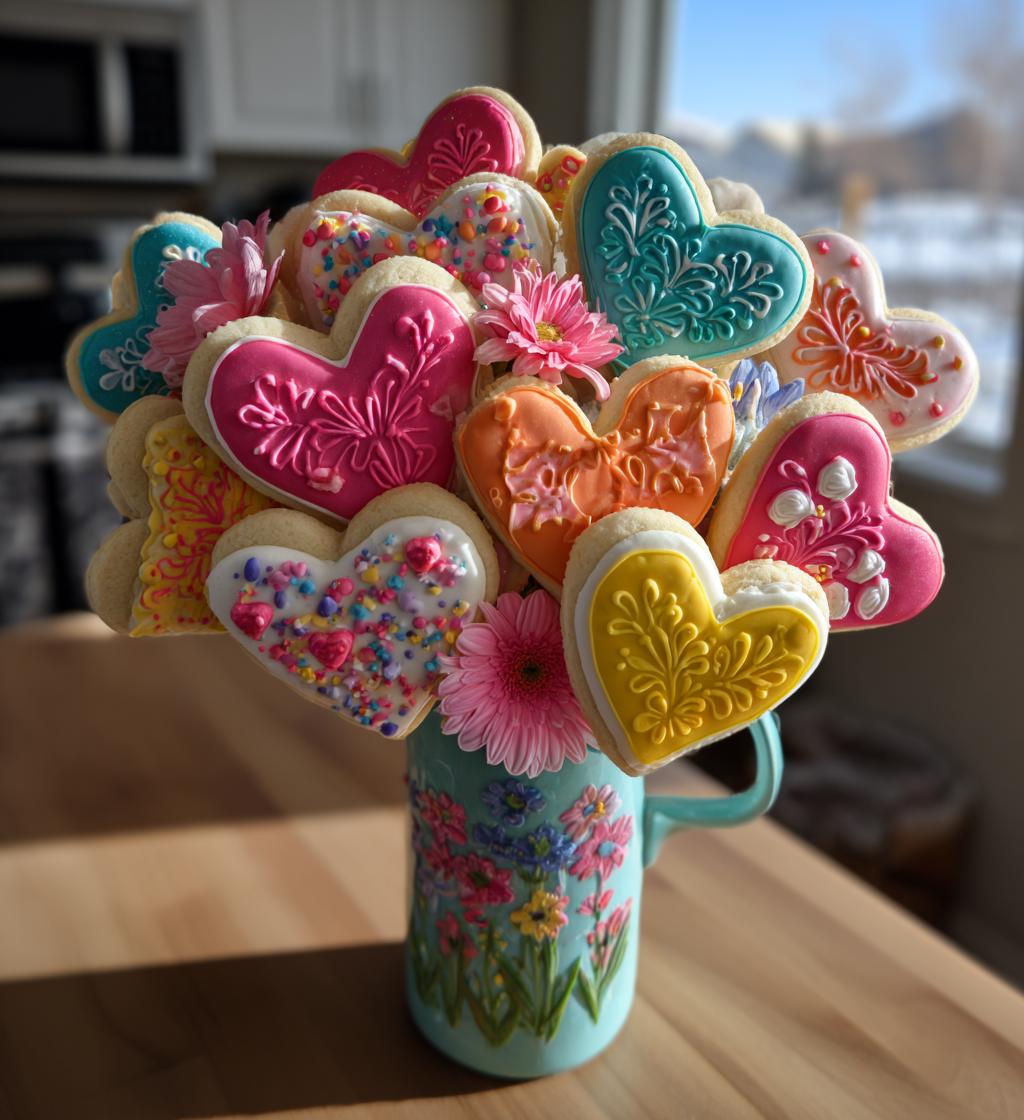 valentine cookie bouquets