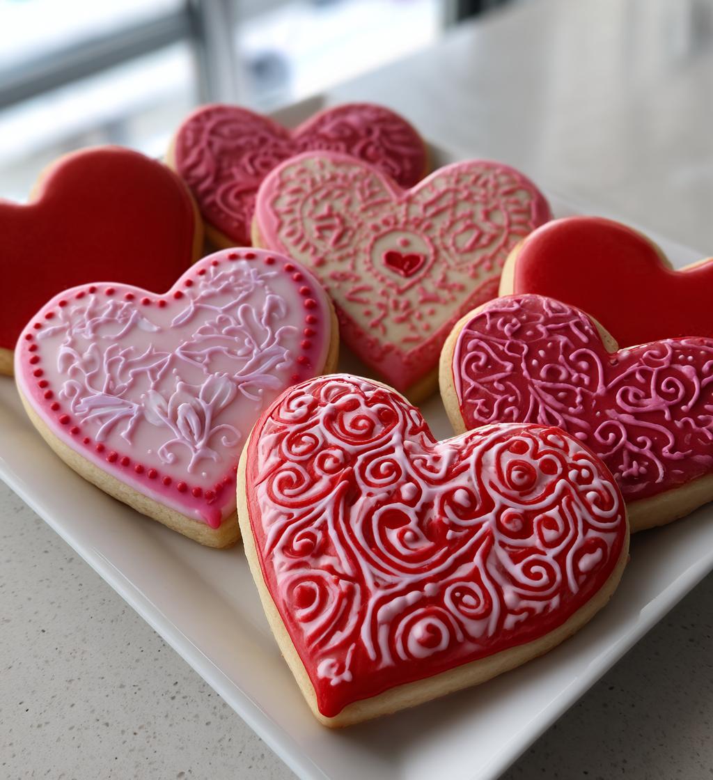 valentine cookies aesthetic