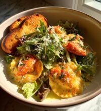 what to serve with lobster ravioli
