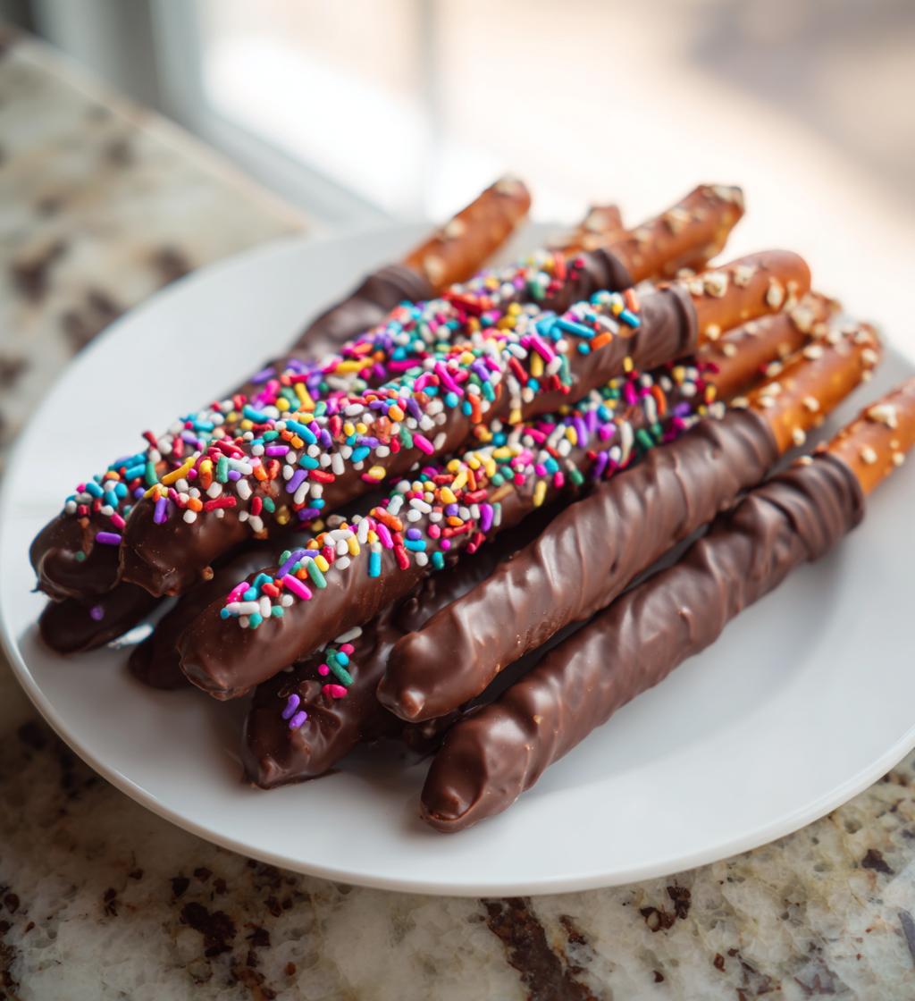 chocolate dipped pretzels valentines