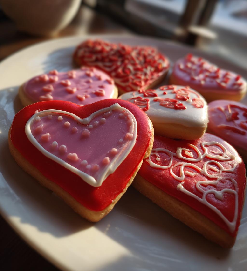 cute valentines cookies