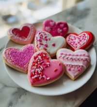 decorated valentines cookies
