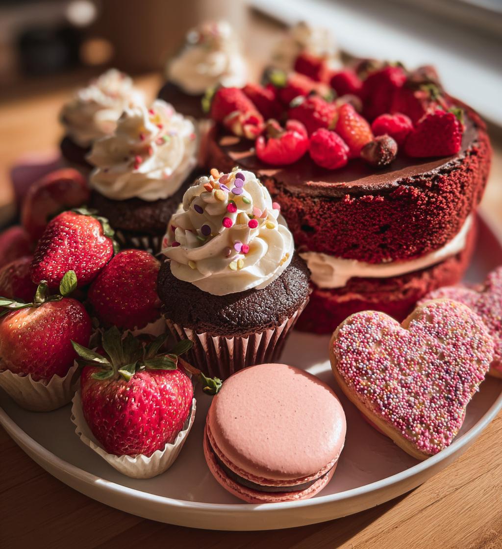 dessert table valentines day