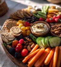 healthy valentines charcuterie board
