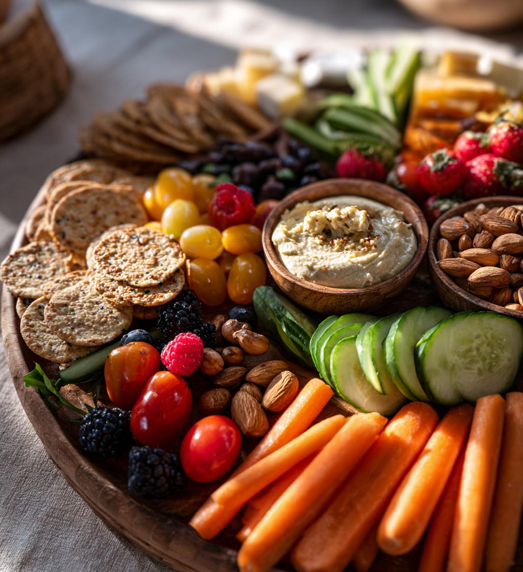healthy valentines charcuterie board