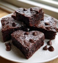 heart brownies valentines day