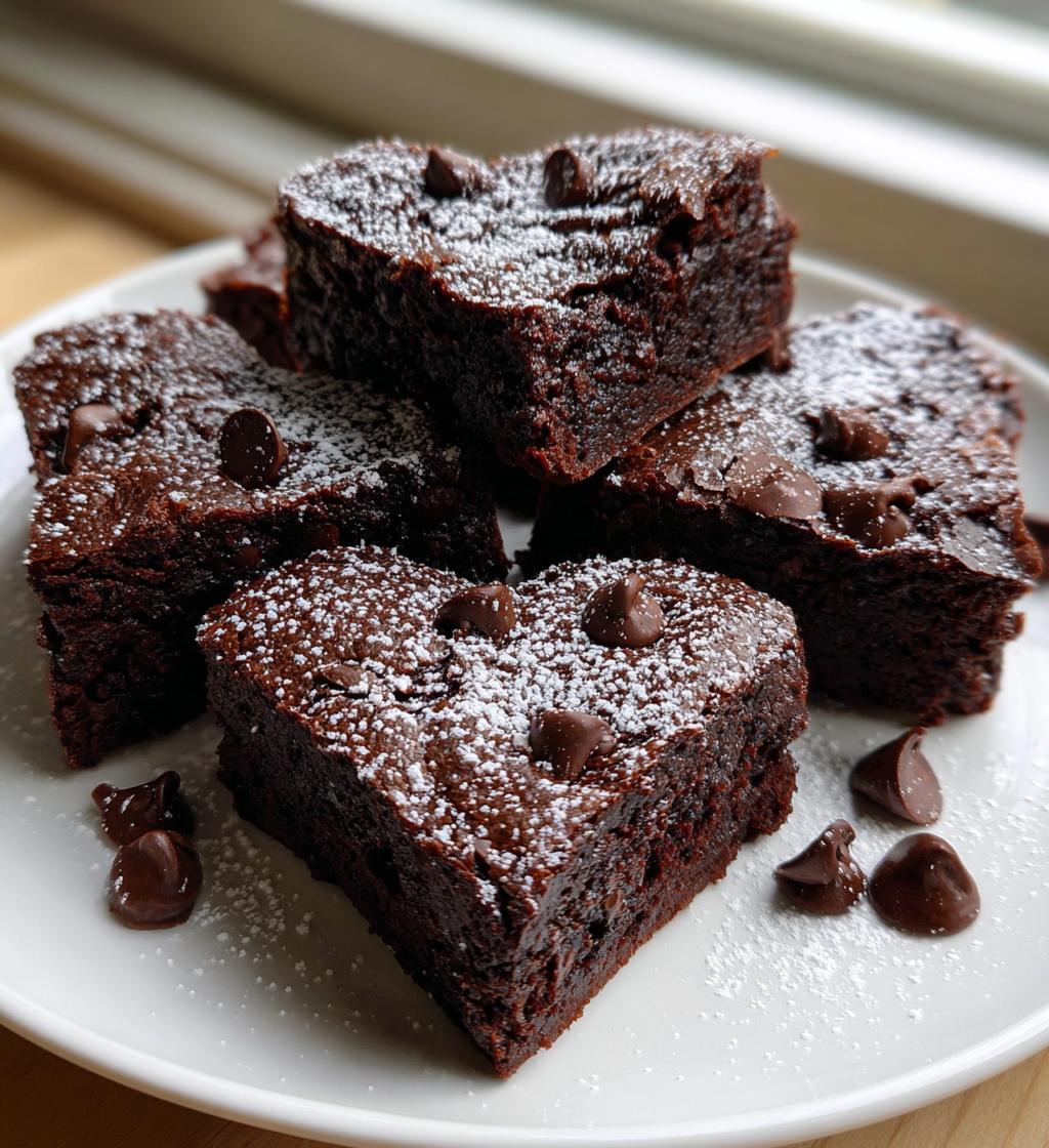 heart brownies valentines day