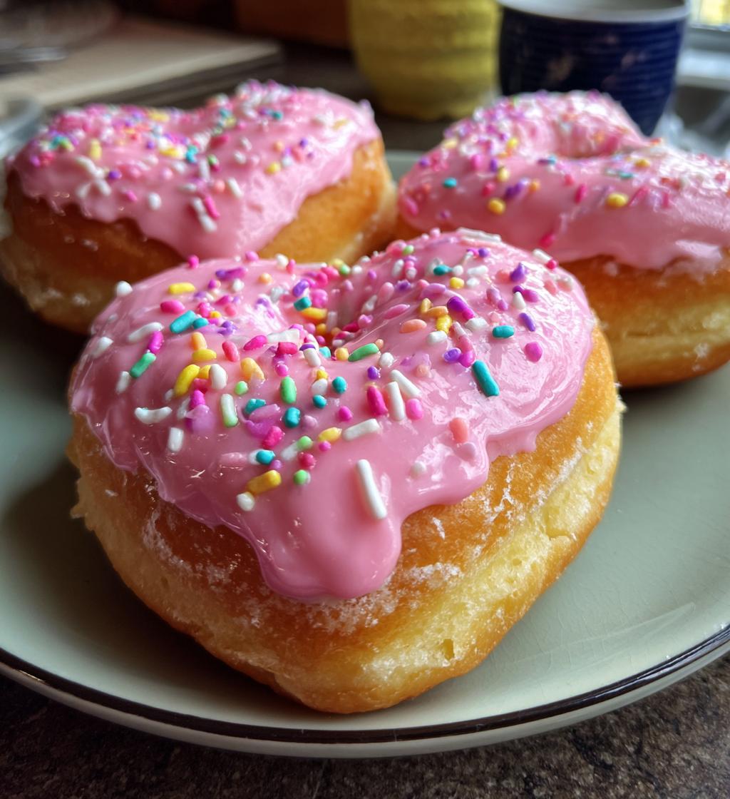 heart donuts valentines day