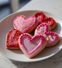 heart shaped cookies valentines day graphic