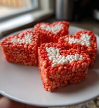 heart shaped rice crispy treats valentines day