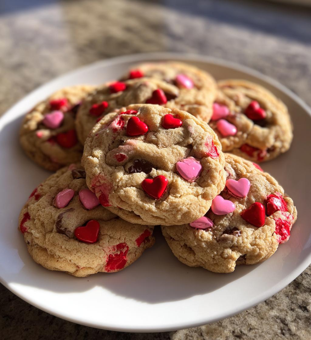 m&m cookies valentines