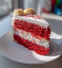 red and white valentines cake