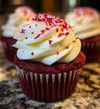 red velvet valentines day cupcakes