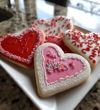 royal icing cookies designs valentines day